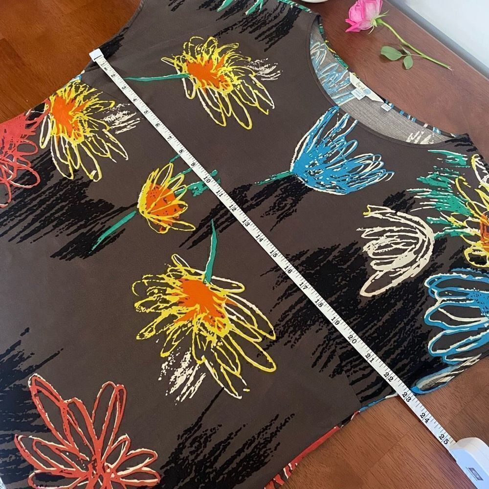 Boden Florance shift dress abstract stylized flower print lightweight US 10 - Picture 7 of 8